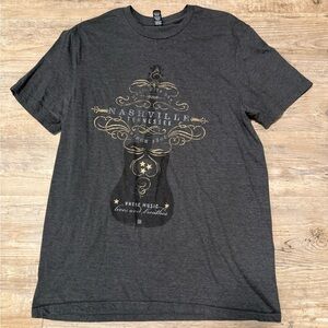 Nashville Music Graphic Tee in Gray